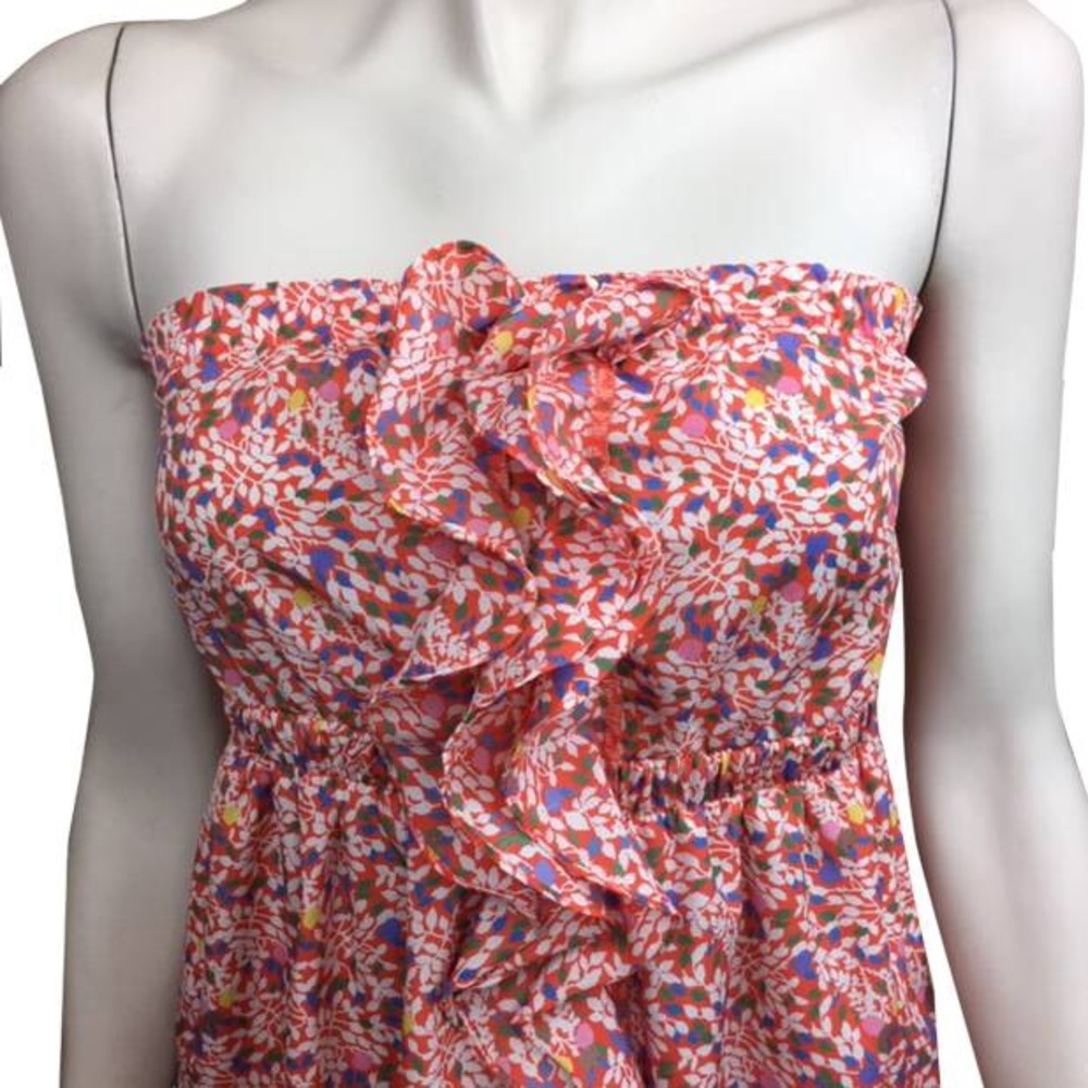 Lush Ruffle Front Strapless Tunic Top - Picture 4 of 6